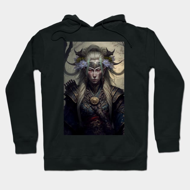 Anime Samurai Elf Girl Hoodie by JigglePeek